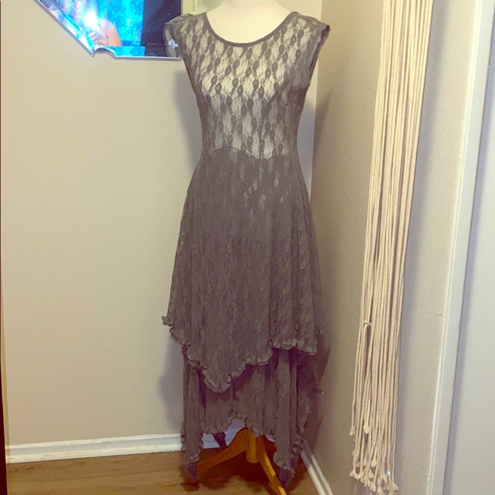 Grey shear dress size large